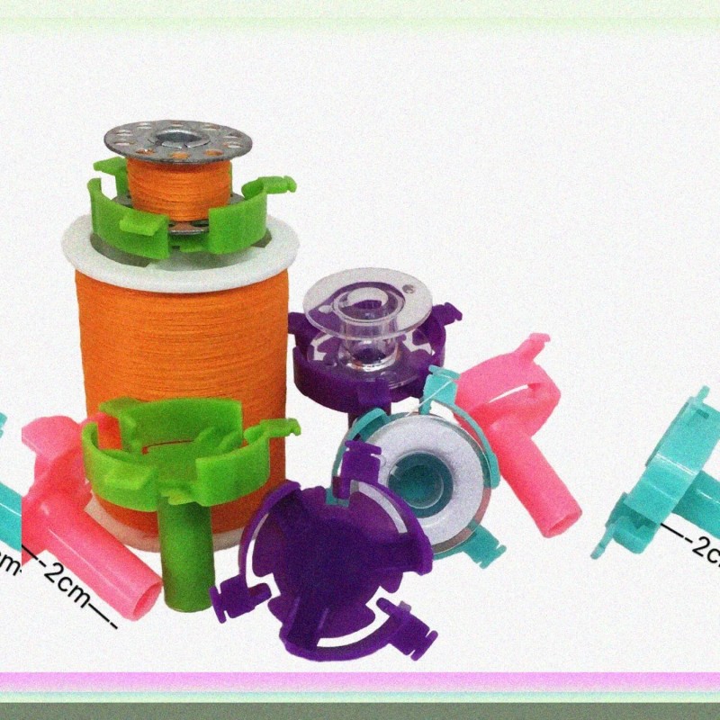 Threadify ThreadTidy Bobbin Huggers: 60-Piece Sewing Machine Spool Clips for
