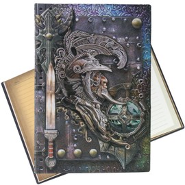 KISWIAR Vintage Embossed Leather Journal Writing Notebook, Antique Warrior Leather Journal Notebook Writing Notebook A5 Decoration Book Retro Hardcover Diary for Men Gifts