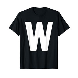 Letter W Shirt Alphabet Monogram Initial T-shirt T-Shirt