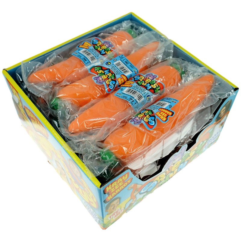 JA-RU Squeesh Yum Stretchy Carrot Toys (1 Carrot Toy) by