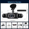 360° Dash Cam Front/Rear/Inside/Side 4-Channel Dash Camera FHD 1080P×4 Car