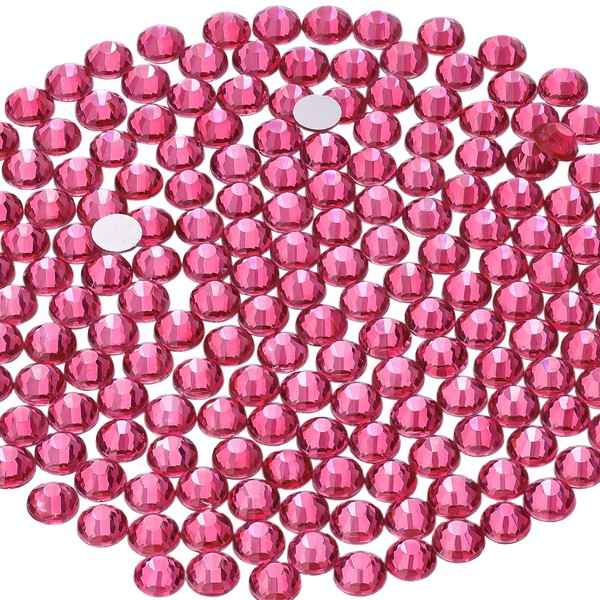 BELLEBOOST 2500PCS SS10/2.8mm Crystal Rhinestones (Rose), Bedazzling Flatback Glass Rhinestones