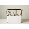Creative Co-Op Creative Co-Op Distressed White Metal Caddy with 6