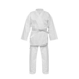 Karate Uniform for Kids & Adults Lightweight Student Karate Gi Martial Arts Uniform Set with Free Karate Belt (White, 6/190)