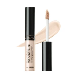 THE SAEM Concealer, Cover Perfection Tip Concealer, 0.5, Ice Beige, 0.2 oz (6.5 g)