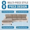 H.VERSAILTEX 2025 New Sectional Couch Covers 8 Pieces Stretch Sofa