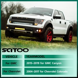 SCITOO 2.5 inch/ 2-3 inch Front/Rear Lift Leveling Kit 2.5"/ 2-3" Lift Spacers Front/Rear Lift Leveling Kit Compatible with for Colorado 2.9L 2007-2012 Replacement Parts Coil Spring Spacer