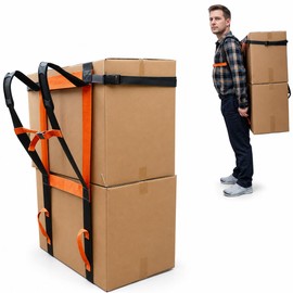 Moving and Lifting Straps for Single Person Use, Heavy Duty Boxes Mover System,Travel,Outdoor,Both Shoulders Carrying Travel Bag Adjustable Carrying Belt 115 inchs,