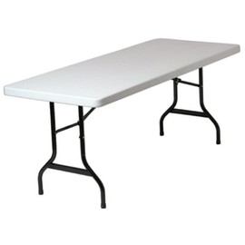 6 Ft. Commercial Plastic Folding Banquet Tables White