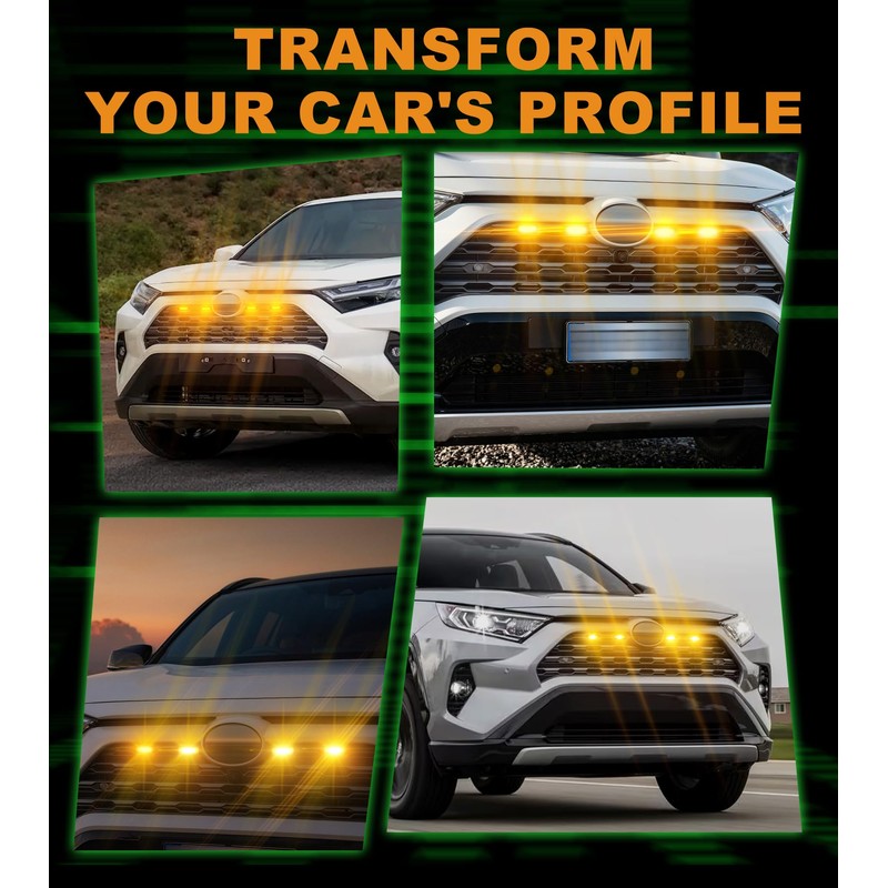 LED Grille Lights for 2019-2024 Toyota RAV4 Front Grill Light