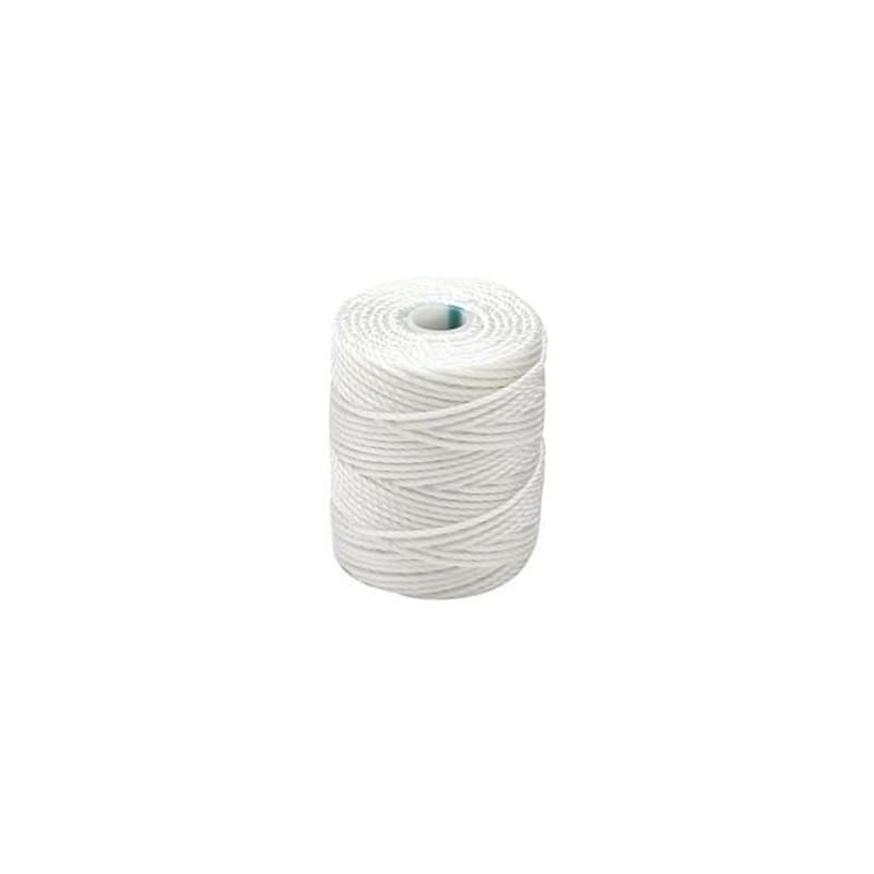 C-LON Tex 400 Heavy Weight Bead Cord, White - 1mm,