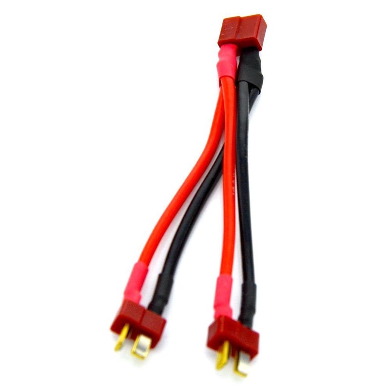 2pcs Deans T Plug Parallel Connector One Female to 2