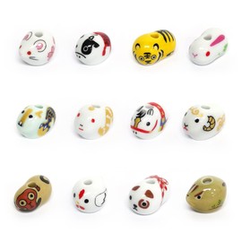 ARITA Chinese Zodiac Incense Holder Set- 1 Each of All 12 by Nippon Kodo, Incense Holder, Incense Burner, ARITA Porcelain, Made in Japan, Good for Japanese Stick Incense