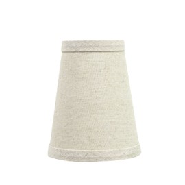 Aspen Creative 32653-6B, Empire Clip-On Chandelier Lamp Shade, Oatmeal, 2 1/2" Top x 4" Bottom x 5" Slant Height, Set of 6