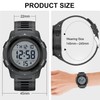GOLDEN HOUR Mens Waterproof Digital Sport Watches Wide Screen Easy