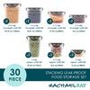 Rachael Ray Leak-Proof Stacking Container Food Storage Bin Set, 30-Piece,