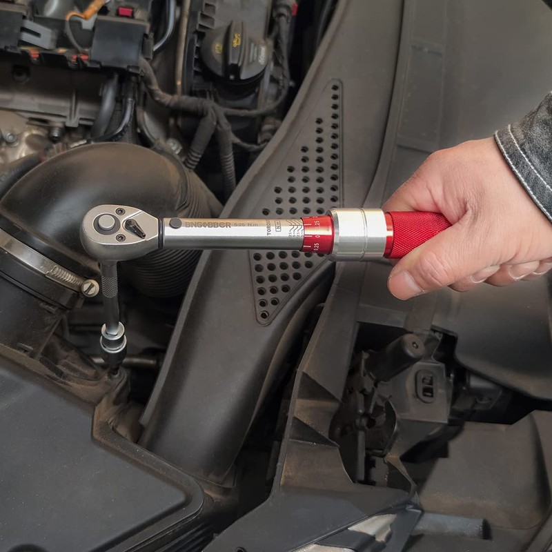 BINGCOBBER 1/4-inch Torque Wrench Set - Dual-Direction, 90-Tooth Ratchet Head,