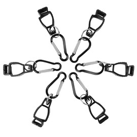 Taefuwr 6PCS Glove Clips for work, Glove Clips for Construction, Glove Holder, Glove Belt Clips, Work Safety Clip Plastic Gloves Keeper(Black)