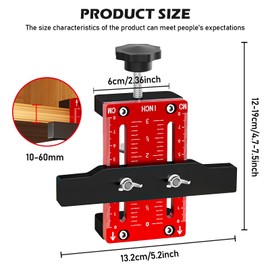 Adjustable Cabinet Door Installation Positioner, Installation Positioner for Cabinet Door, Cabinet Door Installation Positioner, Cabinet Door Mount Locator, Length Adjustable from 10 to 60 mm