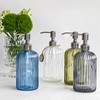 JASAI 18Oz Navy Blue Glass Soap Dispenser for Kitchen &