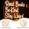 LISIGNVE Read Books Be Kind Stay Weird Neon Sign Letter