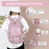 Amythe Girls School Bag, Kids Teens Backpacks with Cute Pendant,