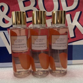 Victoria's Secret Lot 3 VICTORIA SECRET Strawberries and Champagne Fragrance Body Mist 8.4 fl oz
