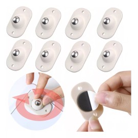 Dolores 8pcs Mini Ruedas Giratorias Acero Inoxidab 360° Autoadhesivo