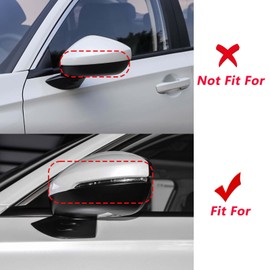 For 10th 11th Gen Accord Accessories Side Mirror Cover Exterior Rear View Mirror Cap for Honda Accord 2018 2019 2020 2021 2022 2023 2024 2025 (Bright Black)