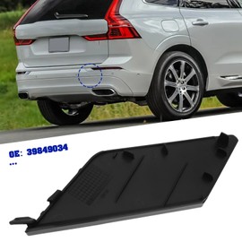 LT Easiyl Car Rear Tow Bar Cover 39849034 Rear Bumper Trailer Cover Accessory Towing Eye Cover Compatible with Volvo XC60 Black