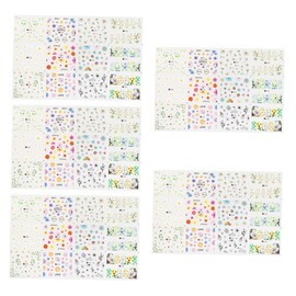 TOVINANNA 5 Sheets Water Transfer Nail Art Stickers Floral Decals for Women DIY Flower Designs for Stylish Nail Decoration for Parties and Daily Wear