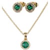 LuckyLy Set de Joyería para Mujer Oro 14k con Zirconia
