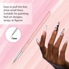 3 Pcs Nail Art Brushes Liner Tools for DIY Nail