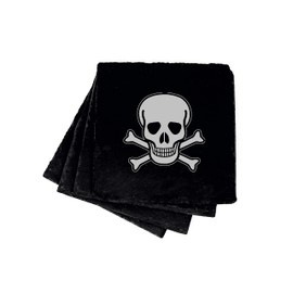 Skull Pirate Decorative Coasters Glasses Slate with Box of 4 Approx. 11 x 11 cm Skull Slate Drinks Coasters