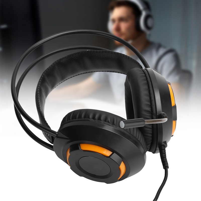 AJAZZ Wired Headset Over Ear Noise Canceling Gaming Headphones with