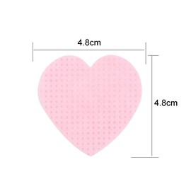 500 Pieces Heart Shaped Lint Free Nail Wipes Non-Woven Fabric Nail Cleaning Pads Nail Polish Remover Wipes Gel Nail Polish Remover Pads Eyelash Extension Glue Wipes for Nail Art Makeup, Pink