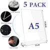 CYH A5 Acrylic Sign Holder, 5 Pcs Acrylic Poster Menu