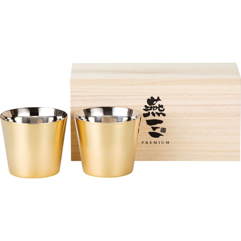 Enzo Premium Stainless Steel Tumbler (Gold-plated Exterior)