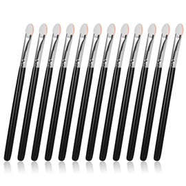 Sibba Sponge Eye Makeup Brushes, 12 Pieces Black Double Sided Eyeshadow Applicator Wand Shadow Brush Applicator Tool Set for Women and Girls