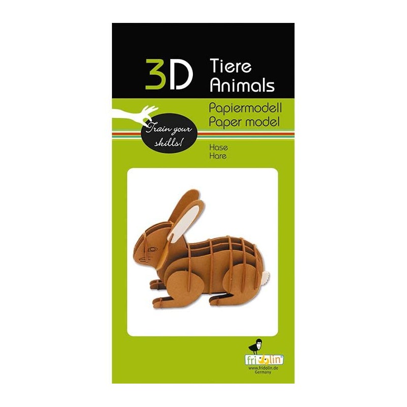 Fridolin 3D Paper Model Rabbit