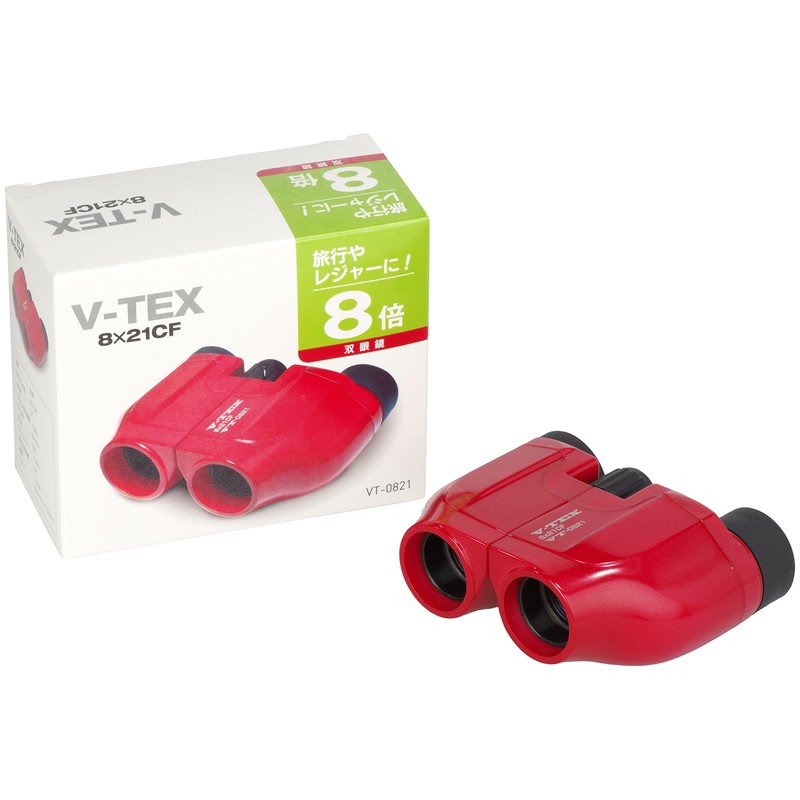 Kenko 双眼鏡 V-TEX 8x21CF ポロプリズム式 8倍 21口径 レッド VT-0821