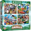 MasterPieces Puzzle Set - 4-Pack 100 Piece Jigsaw Puzzle for