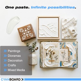 Cyanboard, Structural Paste Smooth Texture 500 GRS. Plastic arts, painting, reliefs, models, crafts.