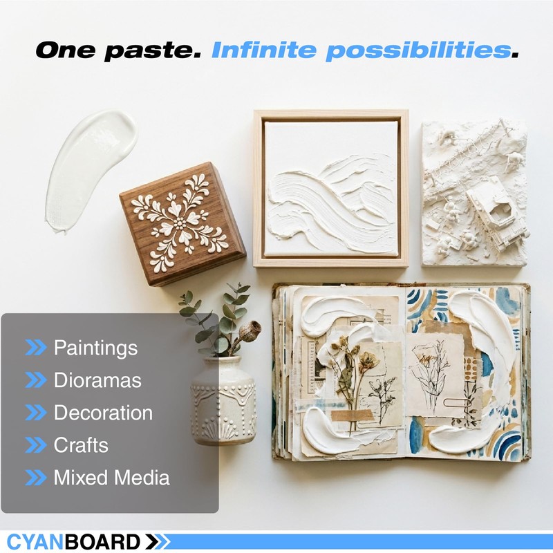 Cyanboard, Structural Paste Smooth Texture 500 GRS. Plastic arts, painting,
