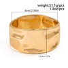 Vpanda Bold Metal Cuff Bracelet Gold Bracelets for Women 14k