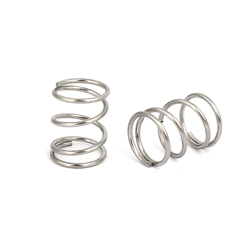 sourcingmap 0.7mmx8mmx10mm 304 Stainless Steel Compression Springs 10pcs