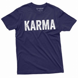 Karma T-Shirt Mens Womens Unisex Tee Shirt Karma Gift Birthday Tee Boyfriend Husband Tee (Large Black)