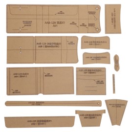 13Pcs Acrylic Template DIY HandMade Short Wallet Leather Pattern Mold Craft Tools