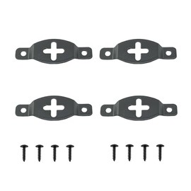 PZRT 4PCS Speaker Iron Hanging Bracket Surround Sound Wall Picture Hanging Ring Hooks with Screws Length 57mm Width 21mm Speaker