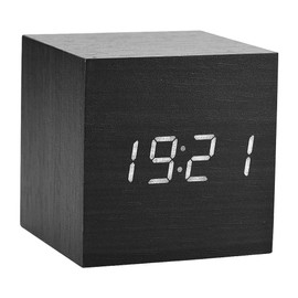 Decent Alarm Clock Radio with FM Radio Small LED Digital Alarm Clock USB Port for Charging(Black)